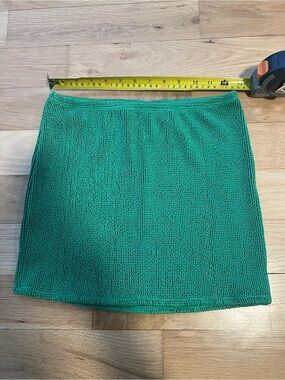 Good American Emerald Green Knit Mini Skirt